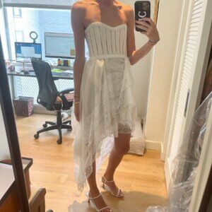 CUSTOM Danielle Frankel Bustier & Lace Dress - 0